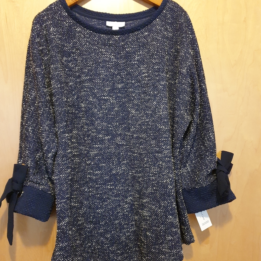 Charter Club Navy and White Blouse